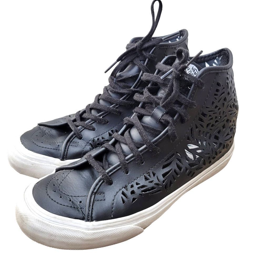 Vans Sk8-Hi Decon Leaves/Black Ankle-High Leather Sneaker Women's US 7.5 - Picture 2 of 8